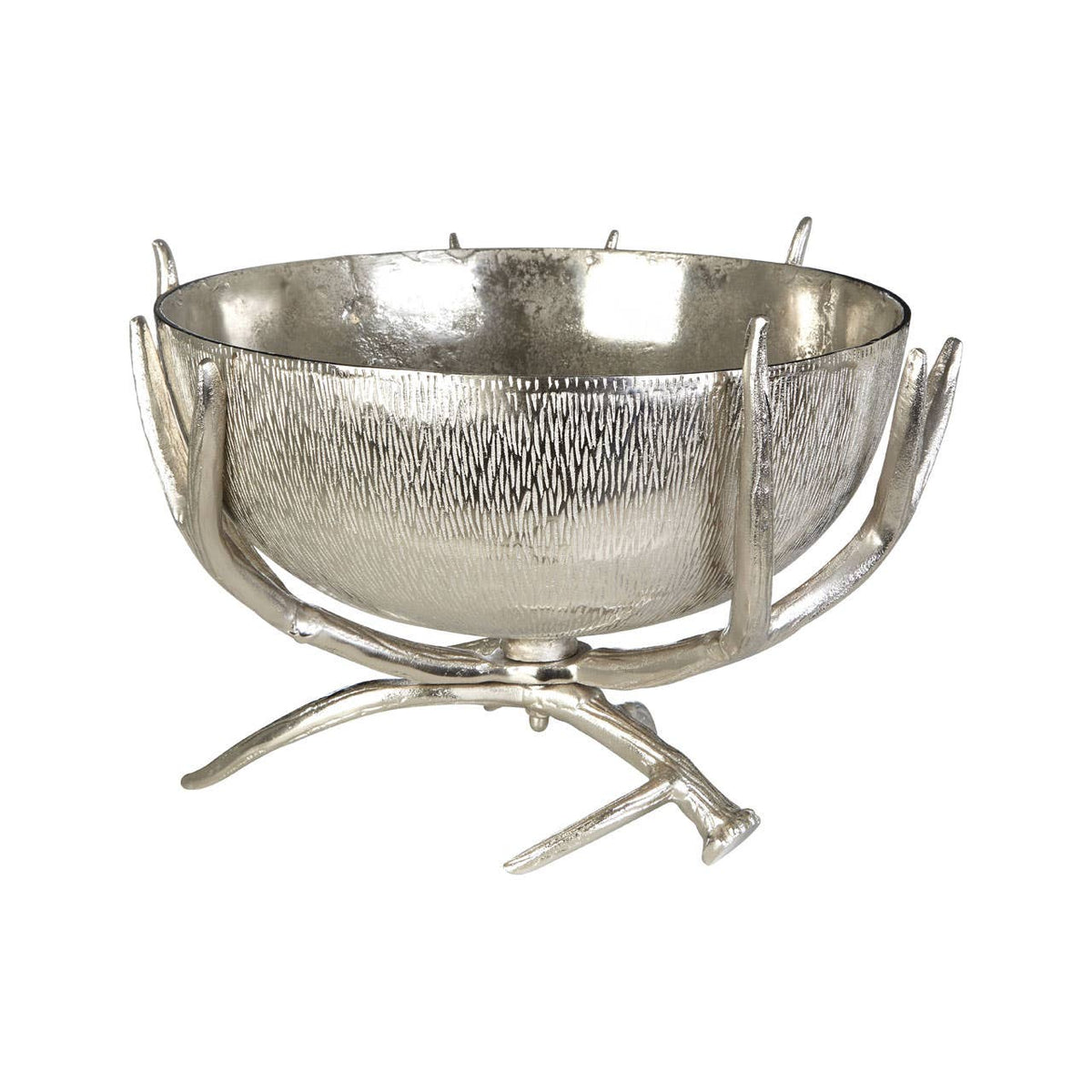 Stag Antler Nickel Finish Bowl