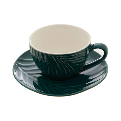 Bali Dark Green Espresso Cup And Saucer