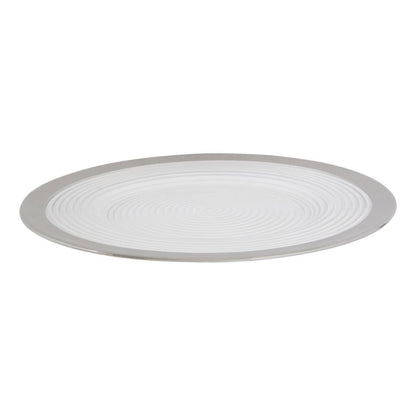 Ida Embossed Glass With Silver Rim Charger Plate