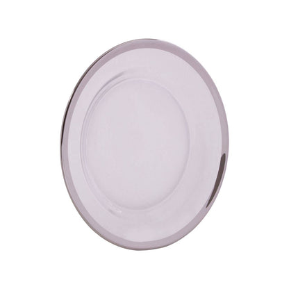 Ida Glass Side Plate With Silver Rim