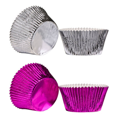 Diva 40 Piece Large Cupcake Cases - Silver