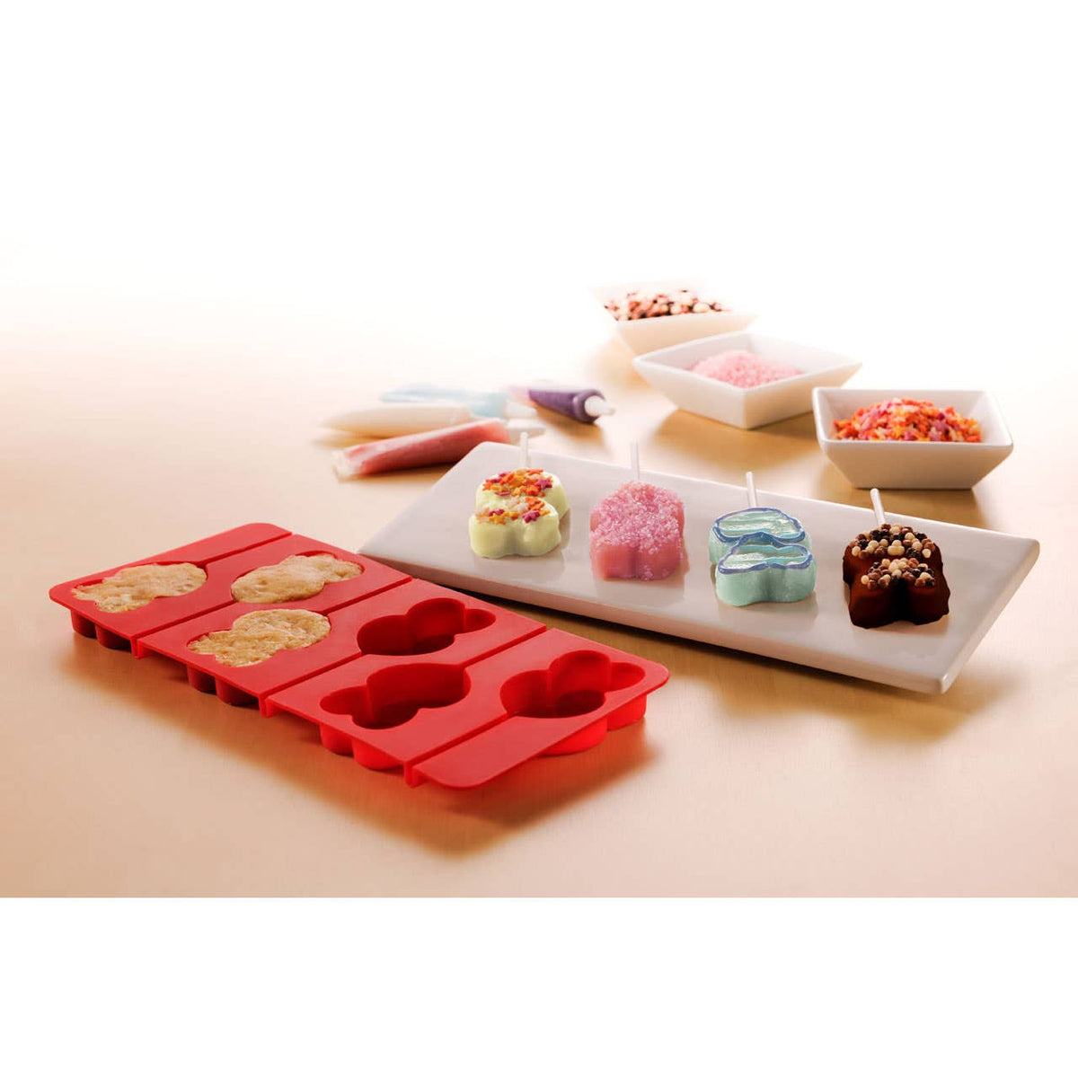 Hallie 6 Heart Moulds And 12 Sticks Cake Pop Mould