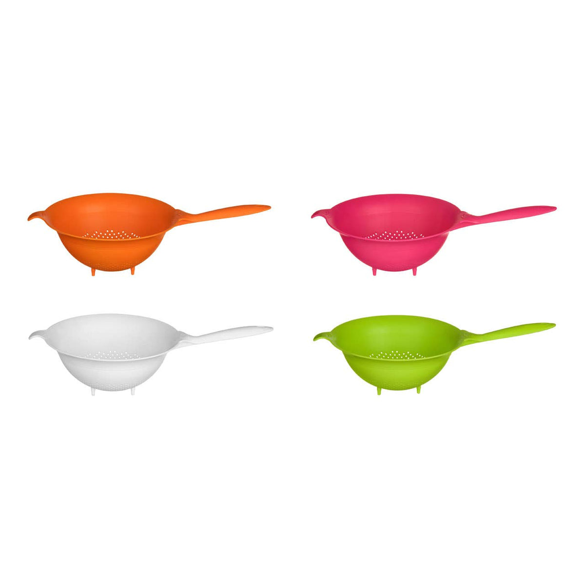 Elon Orange Plastic Large Colander with Handle