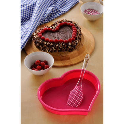 Hallie Heart Silicone Mould and Spatula Baking Set