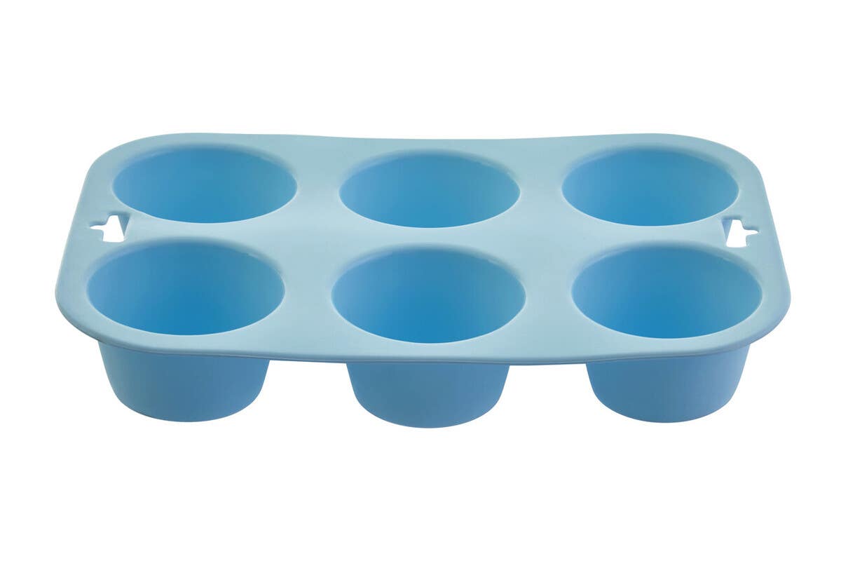Zing Pastel Blue 6 Cup Muffin Mould