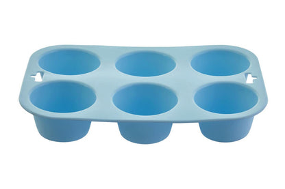 Zing Pastel Blue 6 Cup Muffin Mould