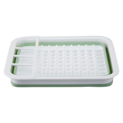 Umbria Collapsible Dish Rack - Green White