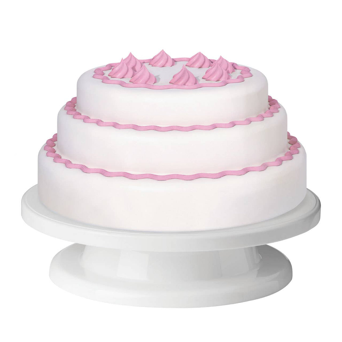Romm White Cake Decorating Turntable Stand
