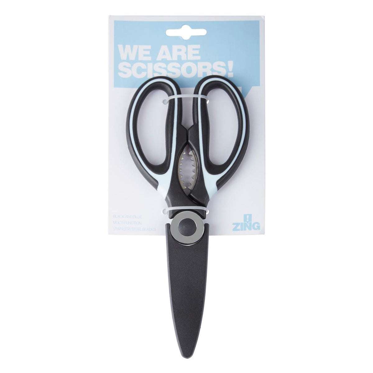 Zing Black And Pastel Blue Scissors