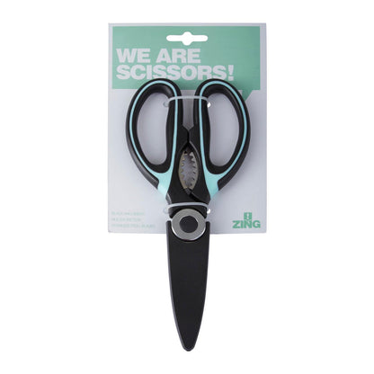 Zing Black And Pastel Green Scissors