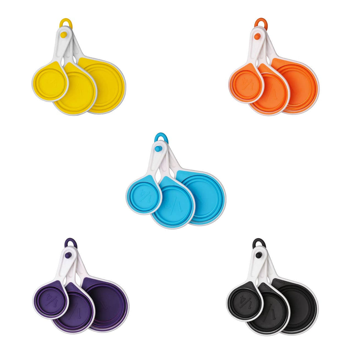 Zing Set of 4 Collapsible Purple Silicone Measuring Cups