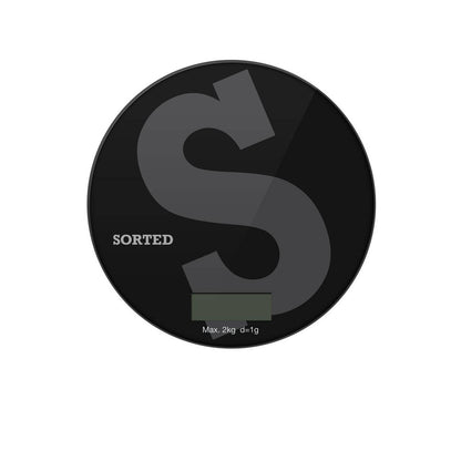 Sorted Black Glass 2kg Kitchen Scale