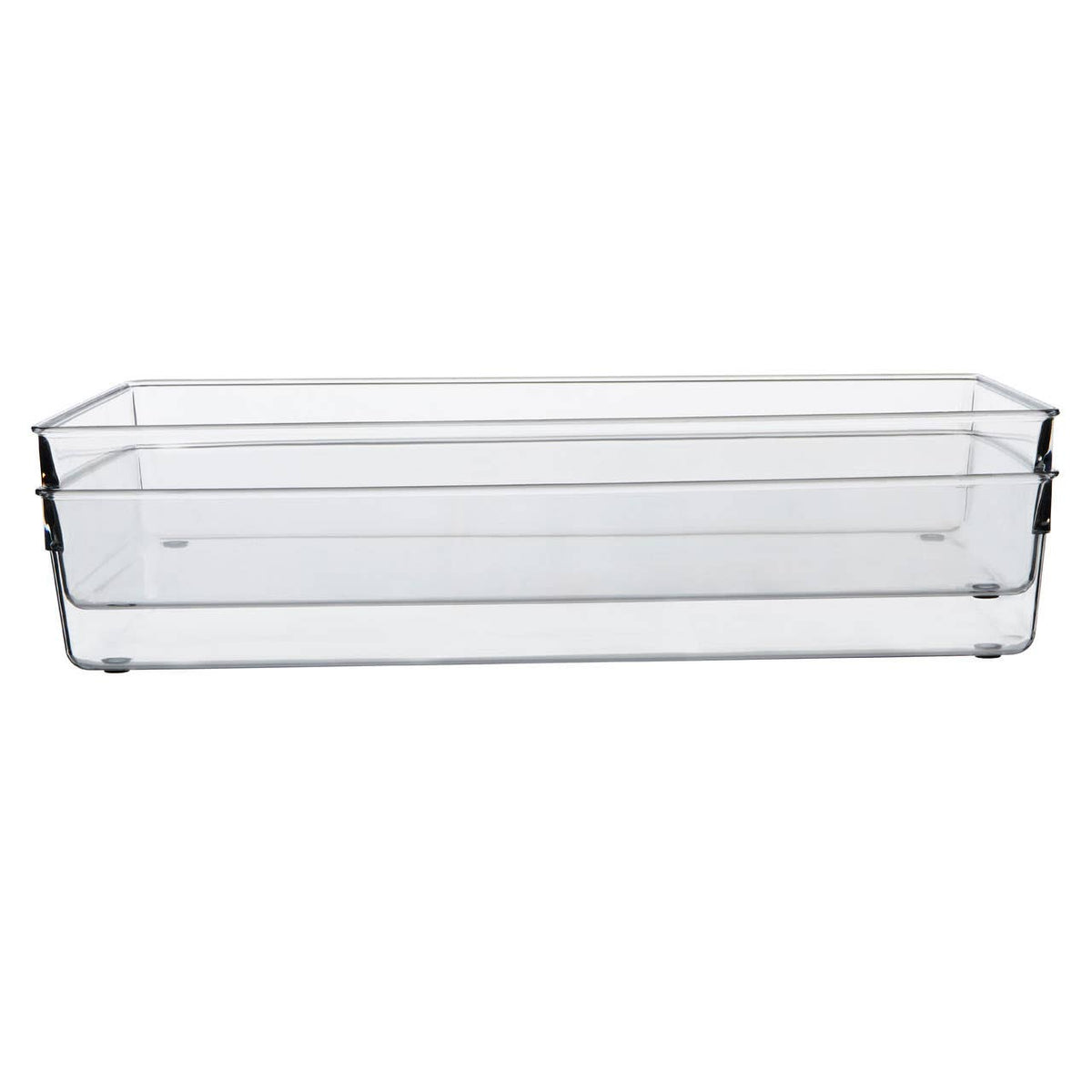 Romm Set Of Two Large Kitchen Organisers - Clear, 20cm wide