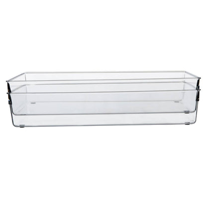 Romm Set Of Two Large Kitchen Organisers - Clear, 20cm wide