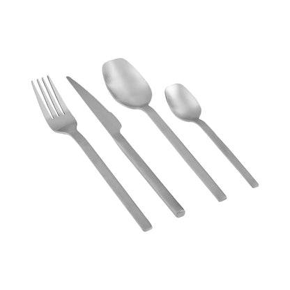 Avie 16 Piece Silver Matte Finish Cutlery Set