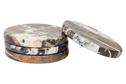 Salmo Black Marble Set of Four Marble Coasters