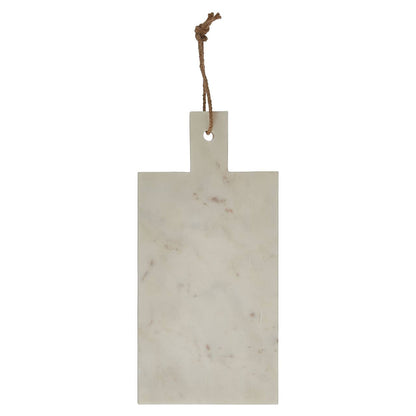 Kindia Large White Marble Paddle Chopping and Serving Board