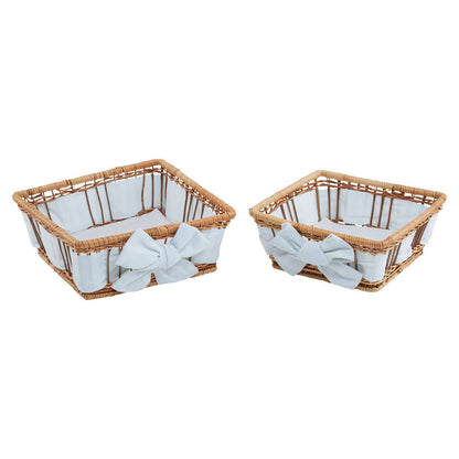 Orla Set Of Two Natural Fern Baskets with Lining