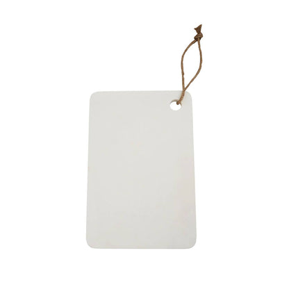 Kindia White Marble Chopping and Serving Board with Hanging Loop
