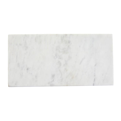 Salerno White Marble Rectangular Chopping or Serving Board