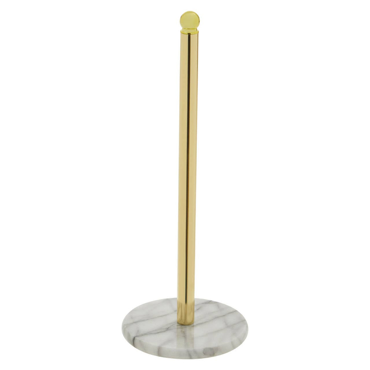 Delphine Gold Kitchen Roll Holder With Marble Base