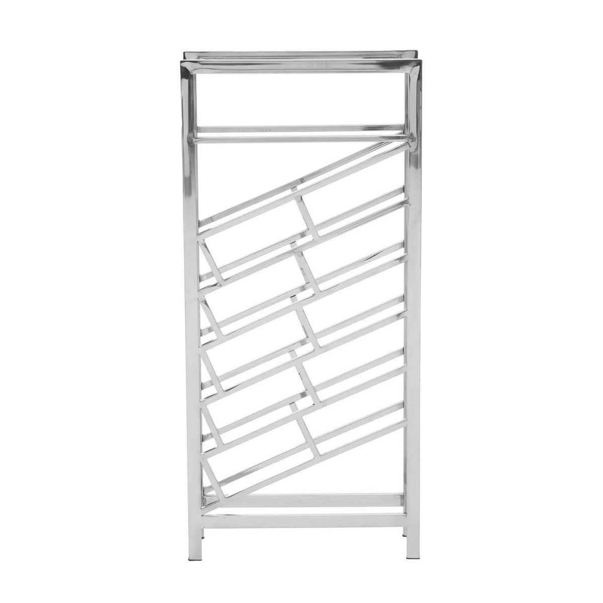 Barolo Silver Floorstanding 24 Bottle Wine Rack