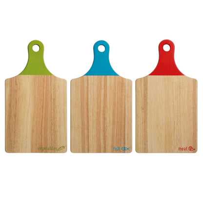 Dahra Set of Three Icon Wooden Paddle Chopping Boards