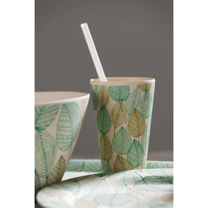 Eden Leaf Design Bamboo Tumbler