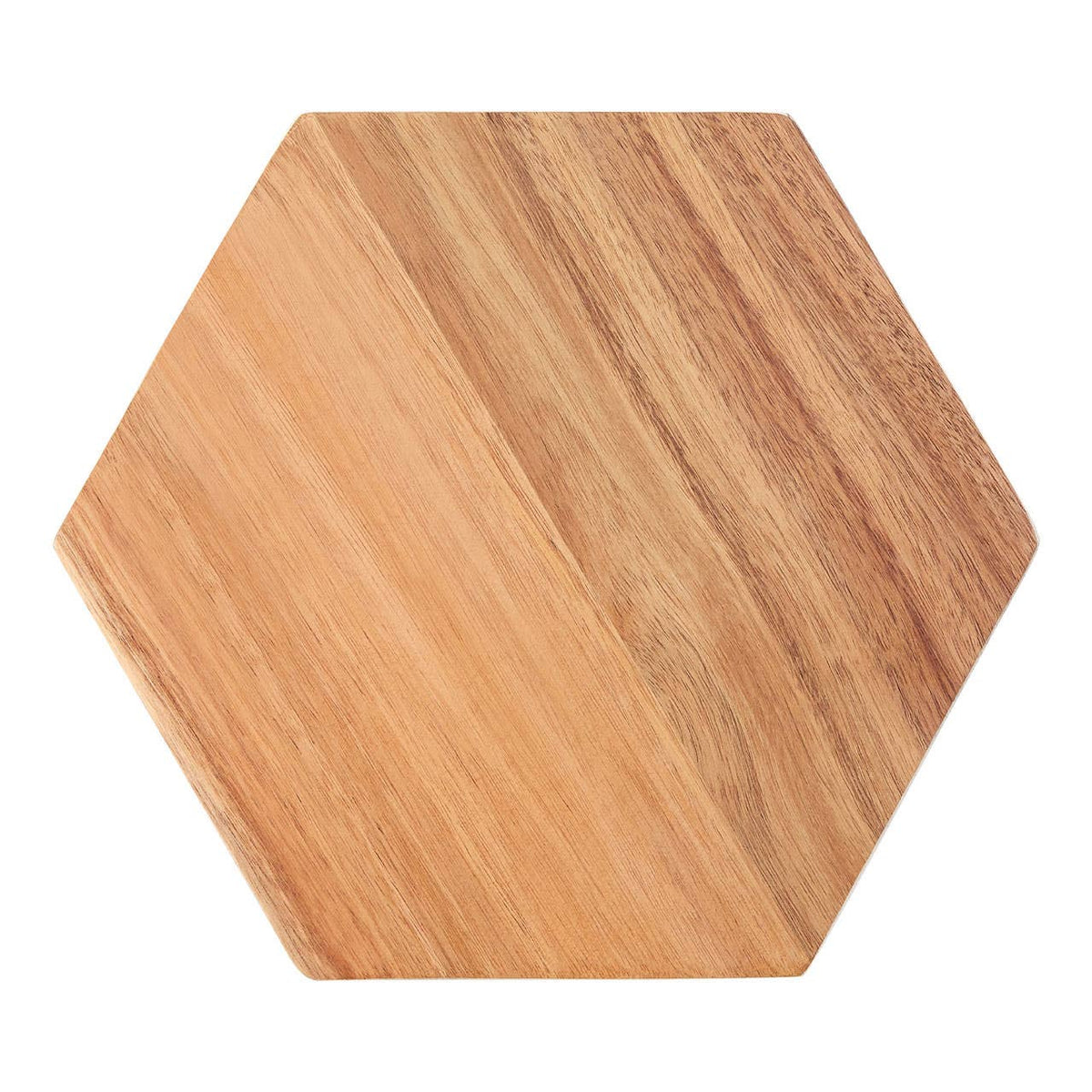 Socorro Acacia Hexagonal White Edge Chopping and Serving Board