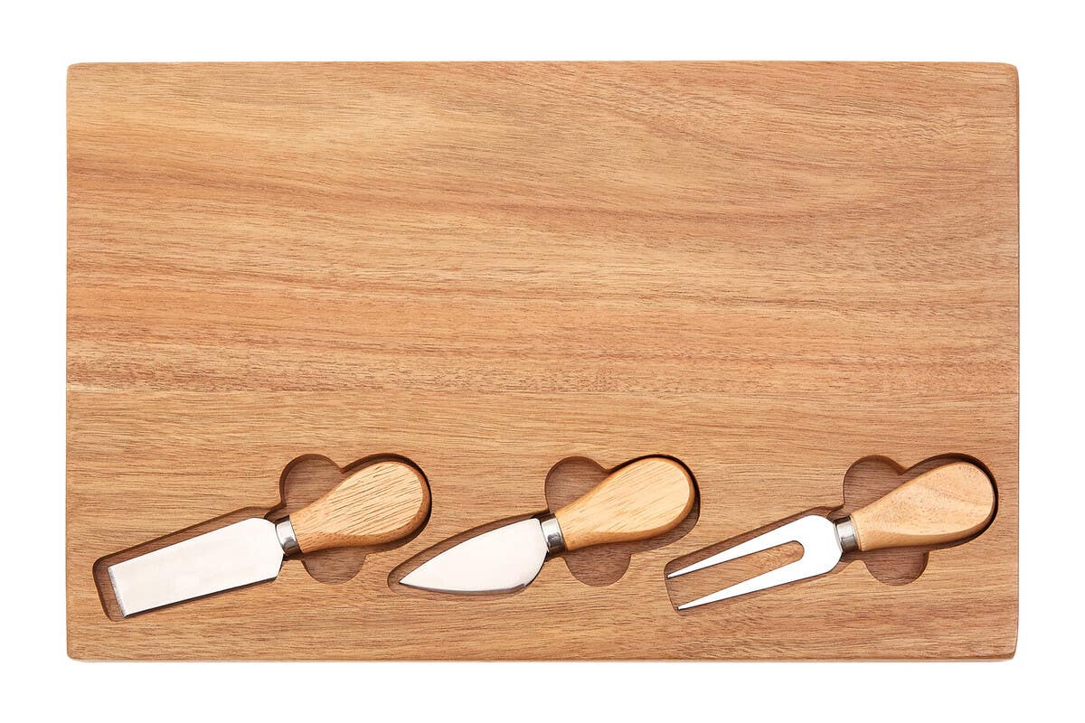 Socorro Cheese Board with Three Knives