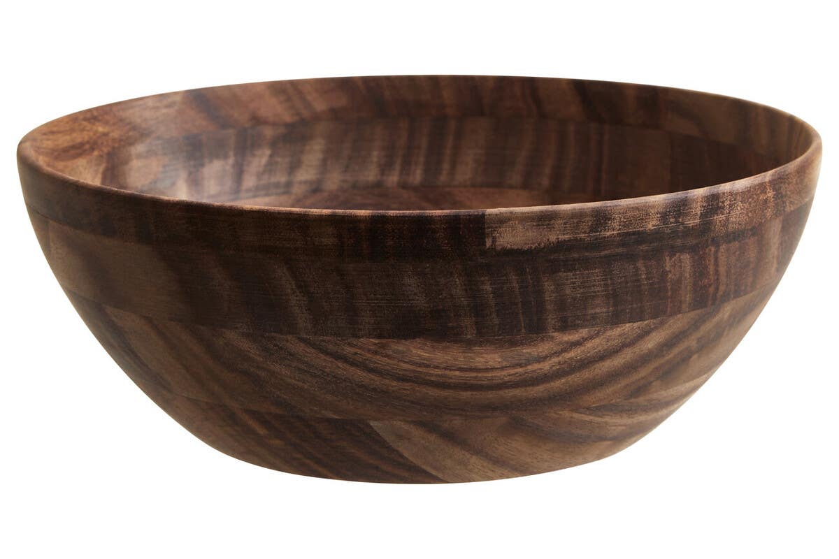 Rosi Large Round Sheesham Wood Salad Bowl
