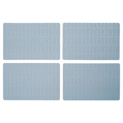 Frosted Deco Set of 4 Blue Placemats