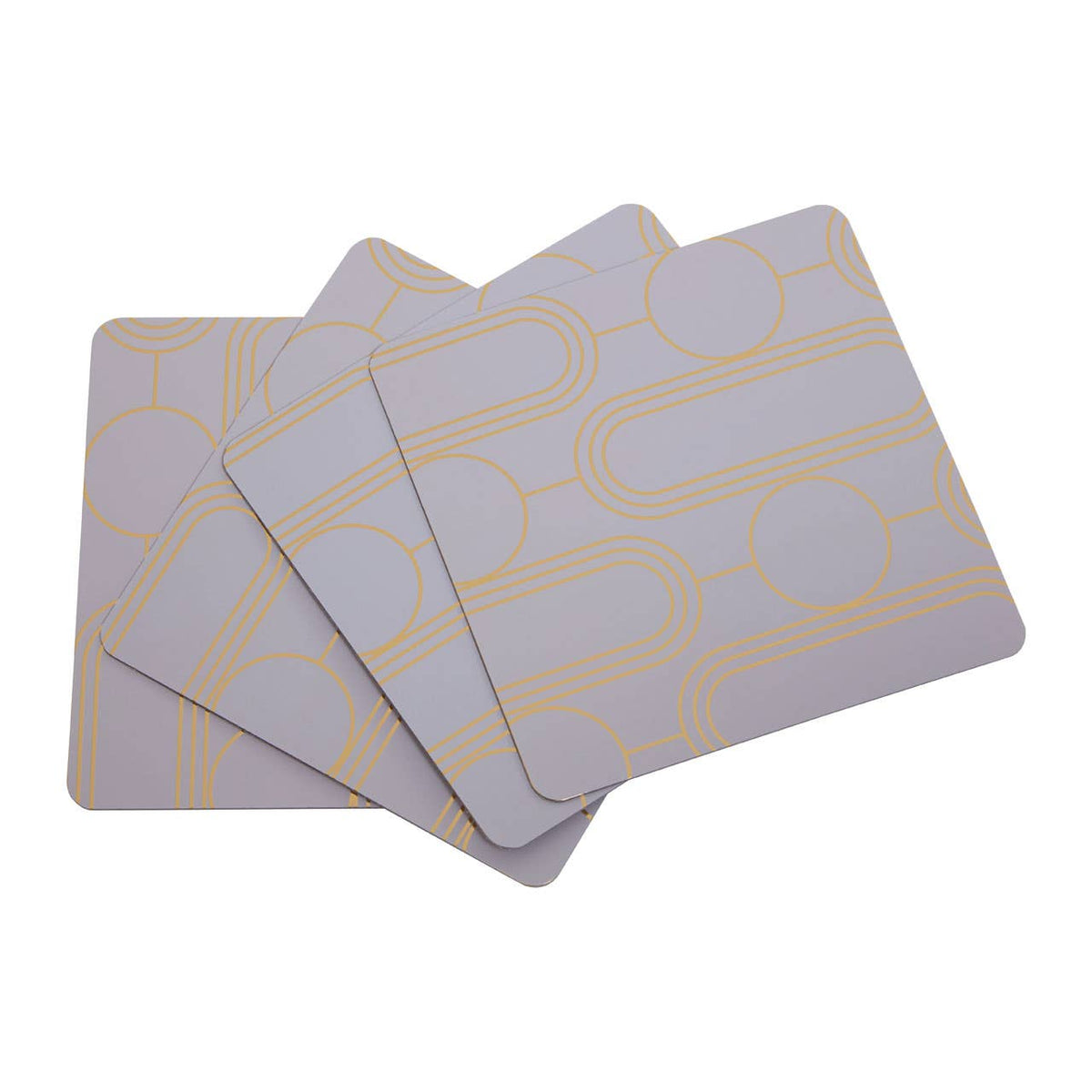 Frosted Deco Set of 4  Lilac Coasters