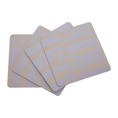 Frosted Deco Set of 4  Lilac Coasters