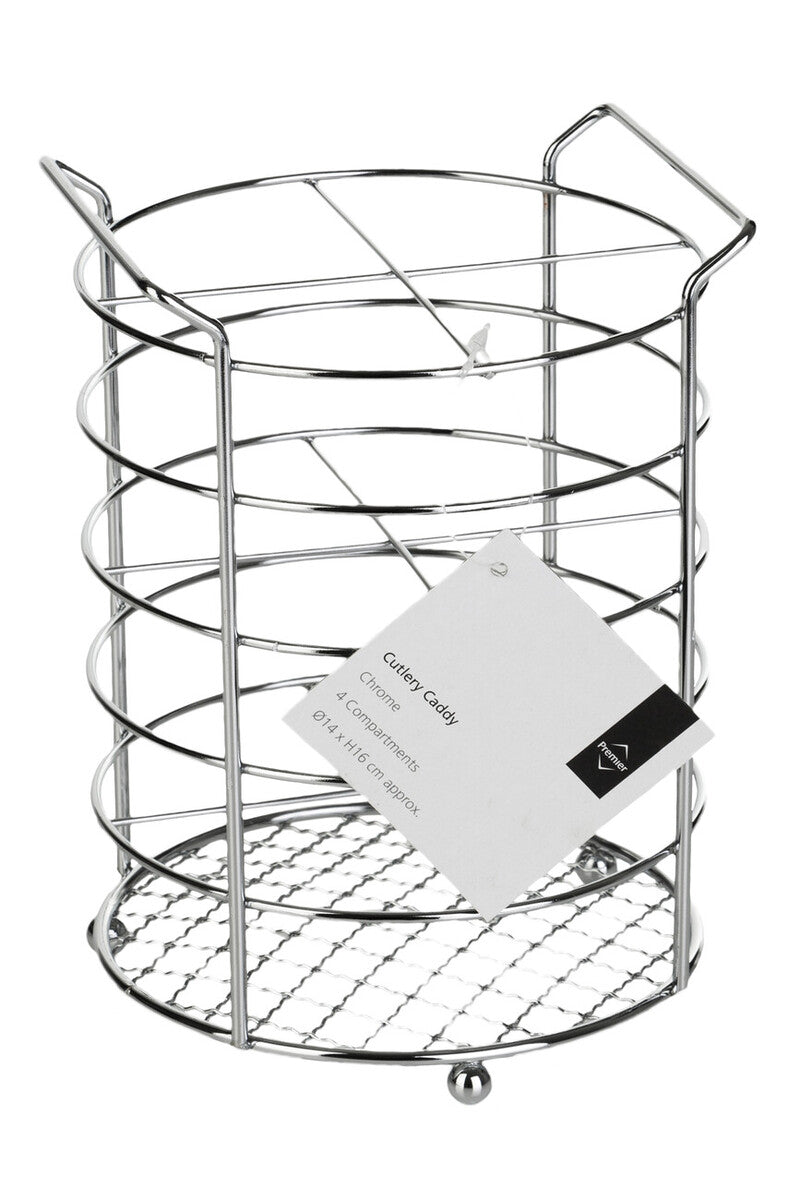 Soren Chrome 4 Section Cutlery Caddy
