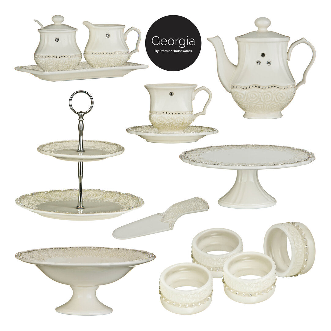 Georgia Footed Bowl with Diamante