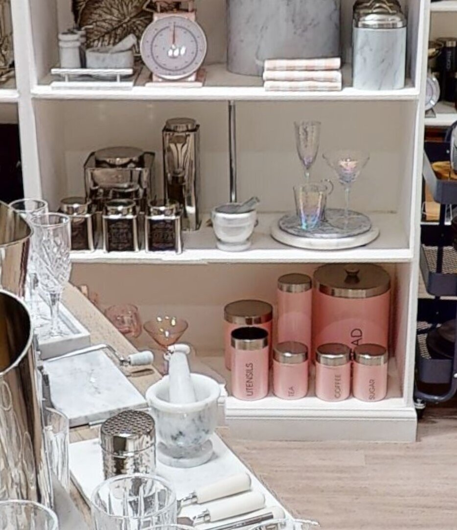 Liberty Pink Enamel Sugar Canister