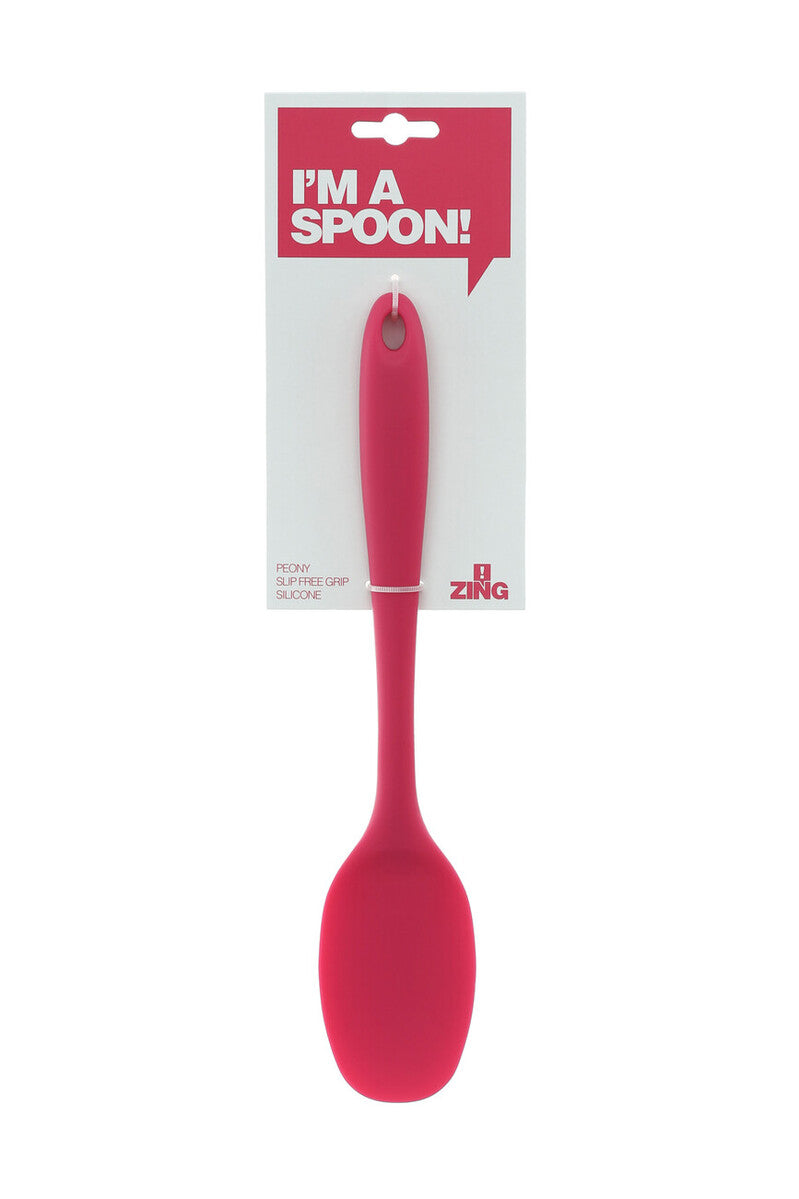 Zing Peony Pink Silicone Spoon
