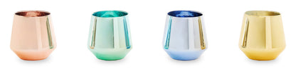 Aurora Set Of Four Glass Tumblers In Assorted Colours