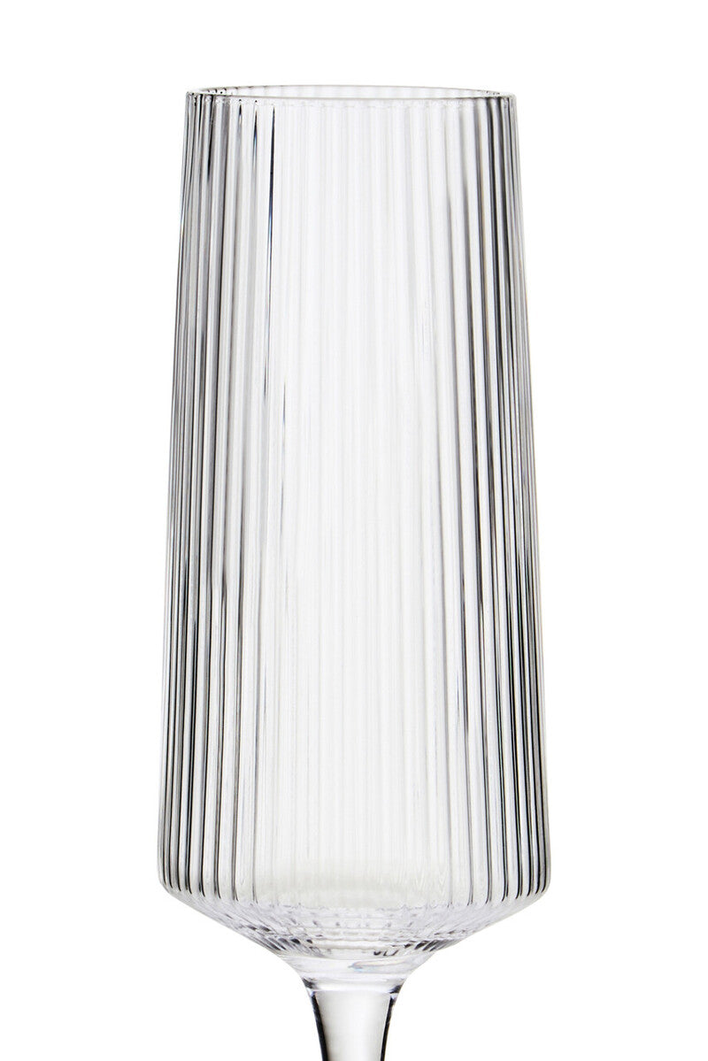 Eldon Set of Four Ribbed Champagne Glasses
