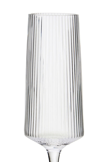 Eldon Set of Four Ribbed Champagne Glasses