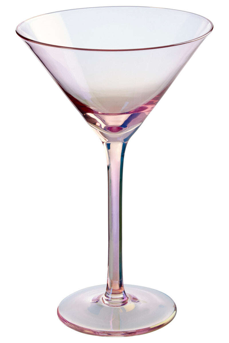 Frosted Deco Set of 2 Martini Glasses