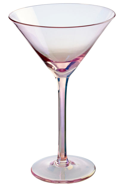 Frosted Deco Set of 2 Martini Glasses