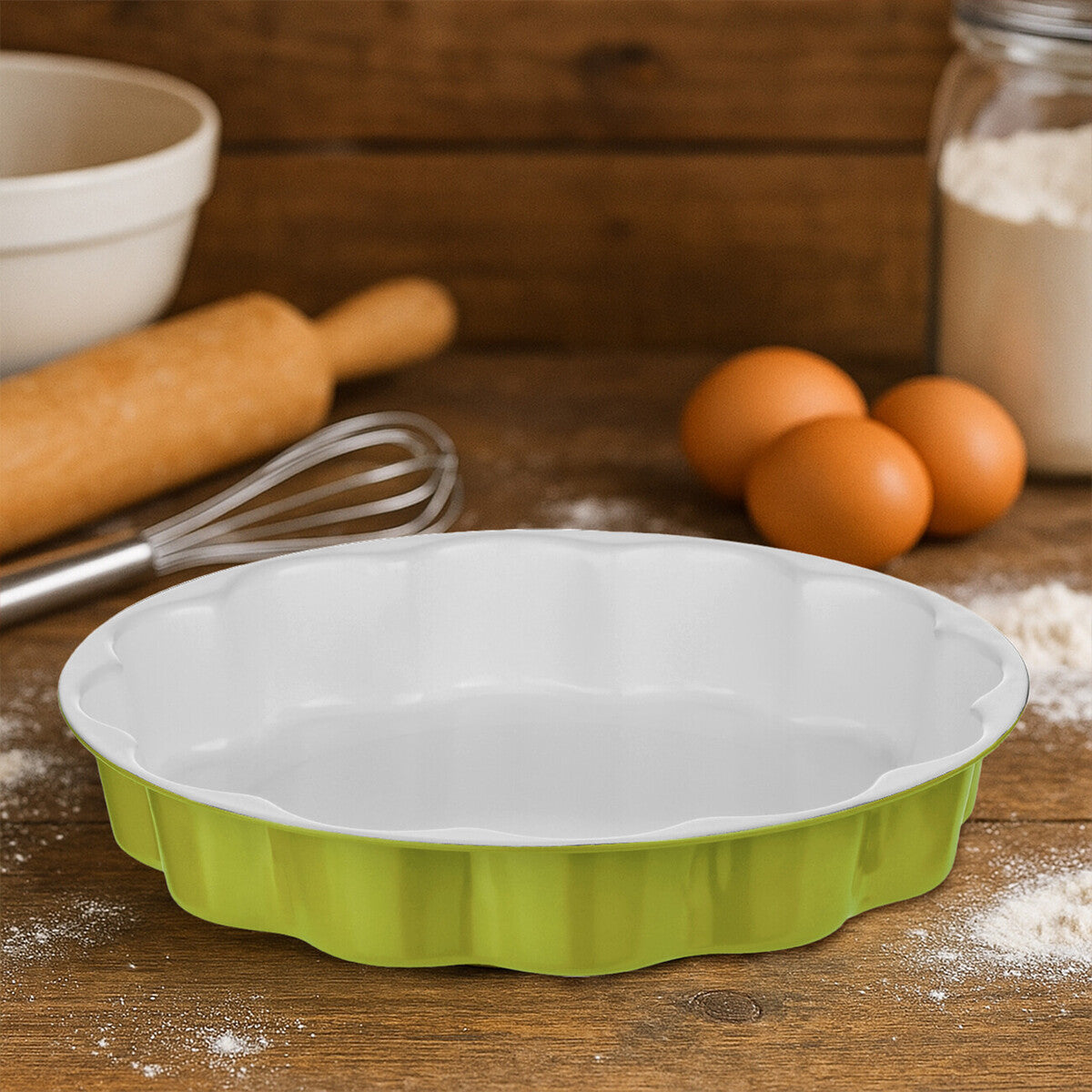 Ecocook Lime Green Flan Dish.