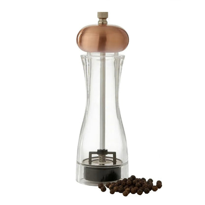 Cody Clear Small Salt or Pepper Mill with Copper Top