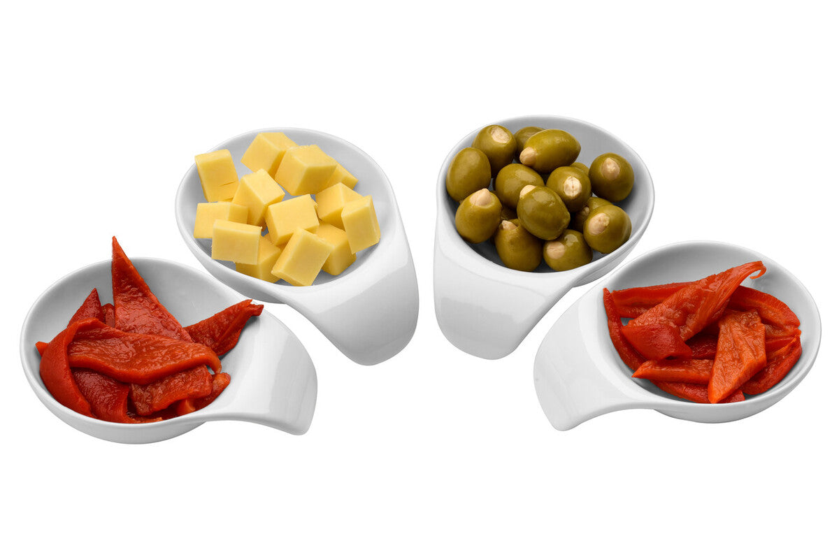 Dela Set Of Four White Tapas Serving Dishes
