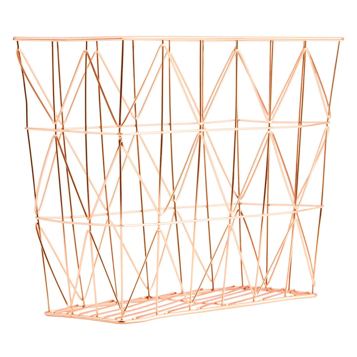 Vertex Copper Finish Cross Design Wire Basket