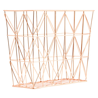 Vertex Copper Finish Cross Design Wire Basket