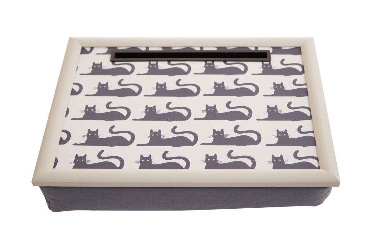 Portada Black Cat Lap Tray with Ipad Holder