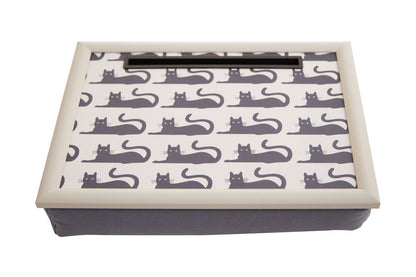 Portada Black Cat Lap Tray with Ipad Holder